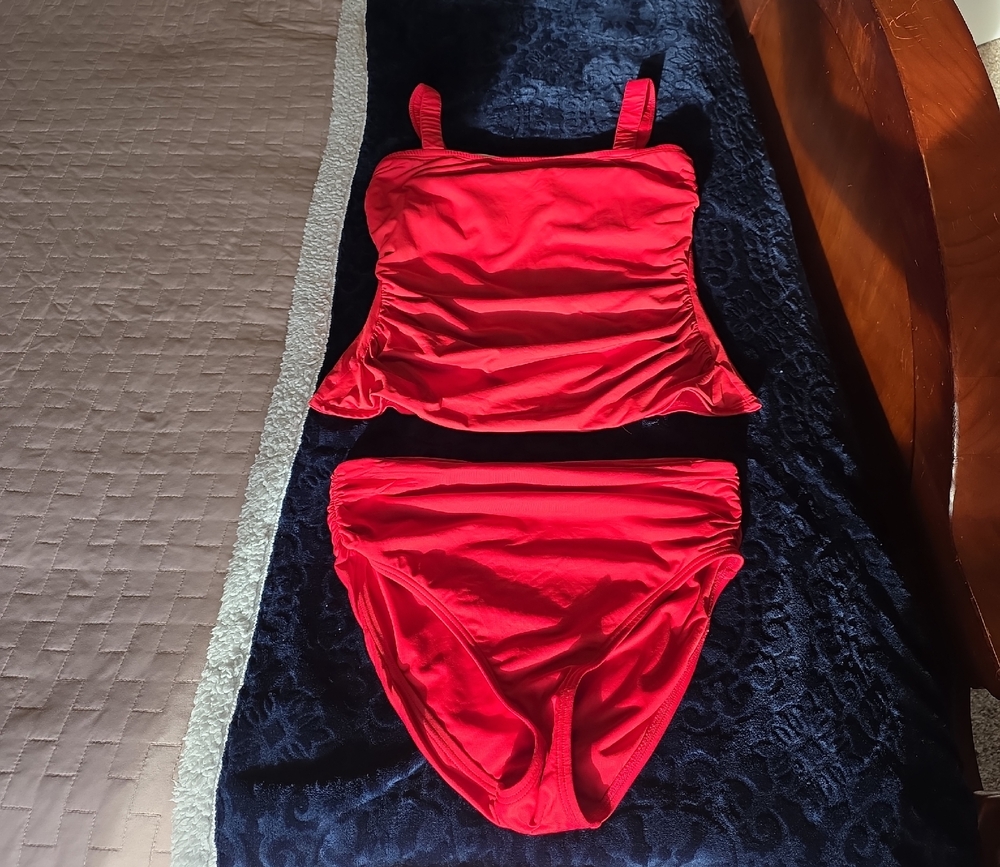 Carmen Marc Valvo Vibrant Red Bikini Set